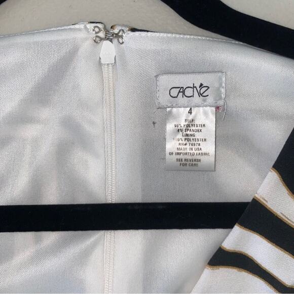 Vintage 90s y2k Cache Animal Zebra Print Sleeveless V-neck Mob Wife Mini Dress 4 - Picture 11 of 12